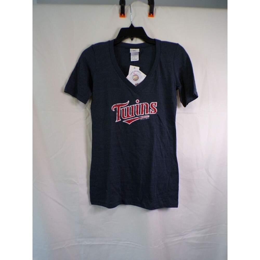 Twins Women's Navy V-Neck T-Shirt Size S Genuine Merchandise